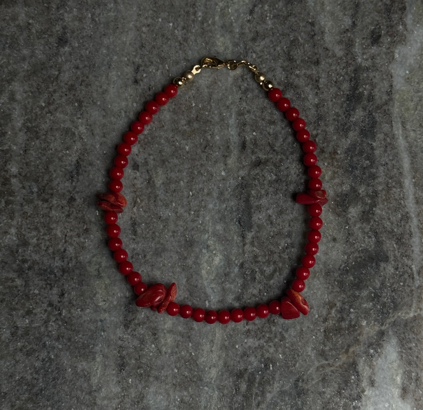 Coral anklet
